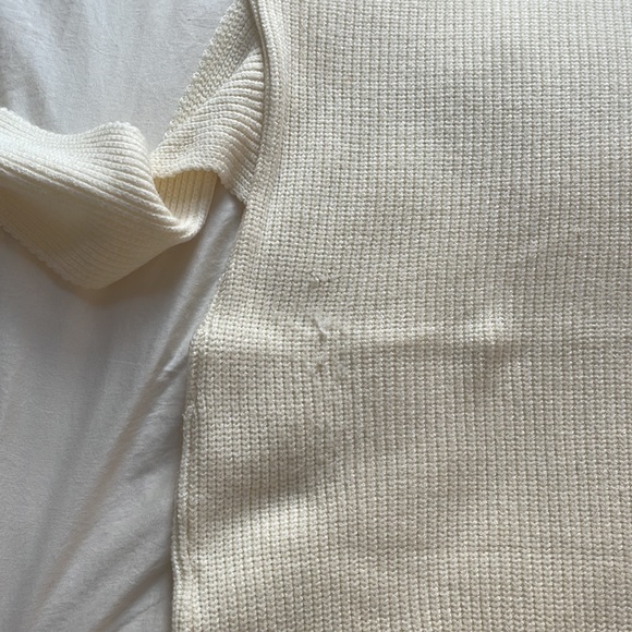 Isalis Knit Structured Cream Tie Dress - Picture 8 of 10